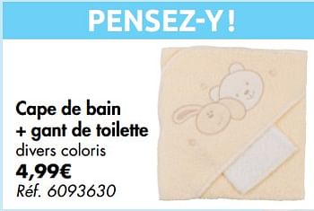 Produit Maison Carrefour Cape De Bain Gant De Toilette En Promotion Chez Carrefour