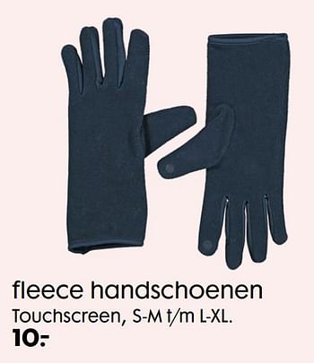 Promoties Fleece handschoenen - Huismerk - Hema - Geldig van 07/10/2020 tot 20/10/2020 bij Hema
