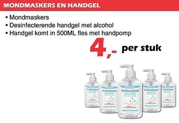 Promotions Mondmaskers en handgel - Produit maison - Itek - Valide de 25/09/2020 à 25/10/2020 chez Itek