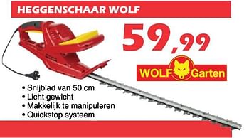 Promoties Wolf garten heggenschaar wolf - Wolf Garten - Geldig van 25/09/2020 tot 25/10/2020 bij Itek