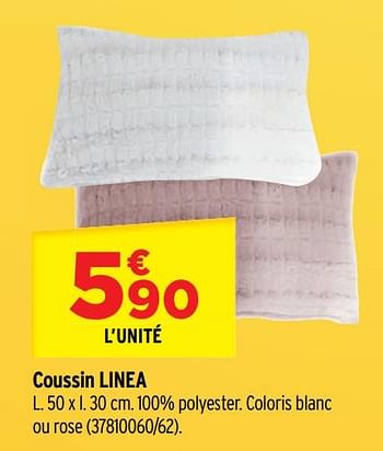 Promotions Coussin linea - Produit Maison - Bricorama - Valide de 30/09/2020 à 18/10/2020 chez Bricorama