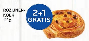 Promoties 2+1 gratis rozijnenkoek - Huismerk - Alvo - Geldig van 21/10/2020 tot 03/11/2020 bij Alvo