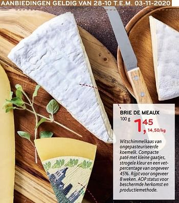 Promoties Brie de meaux - Brie de Meaux - Geldig van 28/10/2020 tot 03/11/2020 bij Alvo