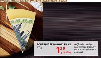 Promoties Poperingse hommelkaas - Huismerk - Alvo - Geldig van 28/10/2020 tot 03/11/2020 bij Alvo