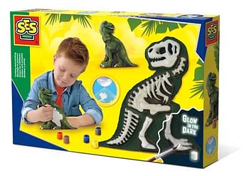 Promoties SES Gieten en schilderen - T-Rex met skelet - SES - Geldig van 10/10/2020 tot 01/11/2020 bij ToyChamp