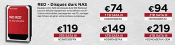 Promoties Wd red - disques durs nas - Western Digital - Geldig van 01/10/2020 tot 31/10/2020 bij Compudeals