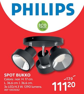 Promotions Philips spot bukko - Philips - Valide de 14/10/2020 à 26/10/2020 chez BricoPlanit