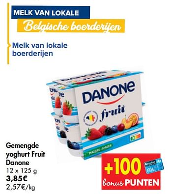 Promoties Gemengde yoghurt fruit danone - Danone - Geldig van 14/10/2020 tot 26/10/2020 bij Carrefour