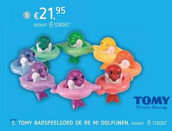 Promoties Tomy badspeelgoed de re mi dolfijnen - Tomy - Geldig van 22/10/2020 tot 06/12/2020 bij Dreamland
