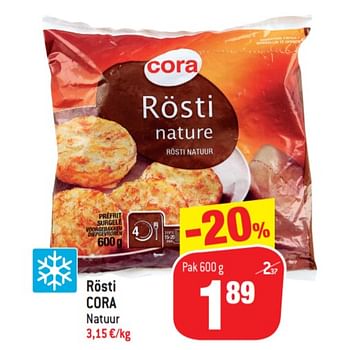 Promoties Rösti cora - Huismerk - Match - Geldig van 14/10/2020 tot 20/10/2020 bij Match