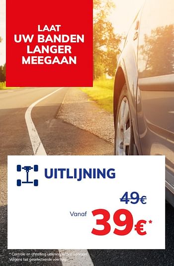 Promoties Uitlijning - Huismerk - Auto 5  - Geldig van 12/10/2020 tot 17/11/2020 bij Auto 5