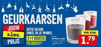Promoties Geurkaars in glas - Melinera - Geldig van 19/10/2020 tot 24/10/2020 bij Lidl