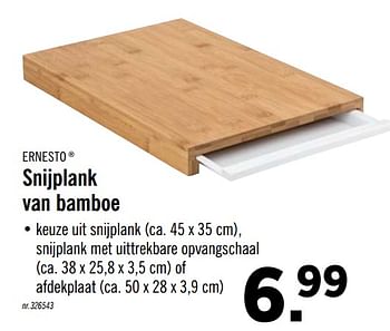 Promoties Snijplank van bamboe - Ernesto - Geldig van 19/10/2020 tot 24/10/2020 bij Lidl