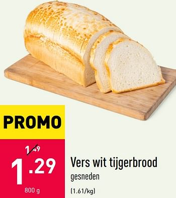 Promoties Vers wit tijgerbrood - Huismerk - Aldi - Geldig van 19/10/2020 tot 30/10/2020 bij Aldi