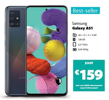 Promotions Samsung galaxy a51 - Samsung - Valide de 12/10/2020 à 09/11/2020 chez Base