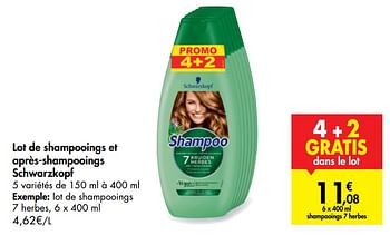 Promotions Lot de shampooings et après-shampooings schwarzkopf lot de shampooings - Schwarzkopf - Valide de 14/10/2020 à 26/10/2020 chez Carrefour