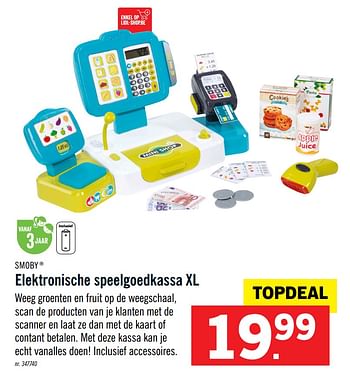 Promoties Elektronische speelgoedkassa xl - Smoby - Geldig van 17/10/2020 tot 05/12/2020 bij Lidl
