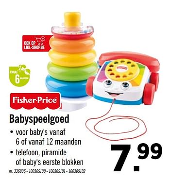 Promoties Babyspeelgoed - Fisher-Price - Geldig van 19/10/2020 tot 24/10/2020 bij Lidl