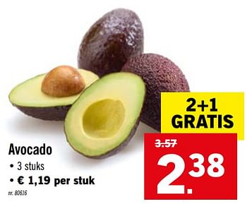 Promoties Avocado - Huismerk - Lidl - Geldig van 19/10/2020 tot 24/10/2020 bij Lidl