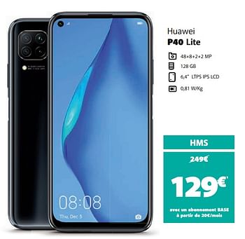 Promotions Huawei p40 lite - Huawei - Valide de 12/10/2020 à 09/11/2020 chez Base