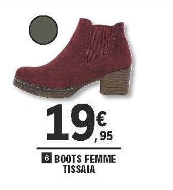 Tissaia Boots femme tissaia En promotion chez E.Leclerc