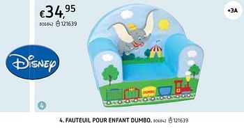 Promotions Fauteuil pour enfant dumbo - Disney - Valide de 22/10/2020 à 06/12/2020 chez Dreamland