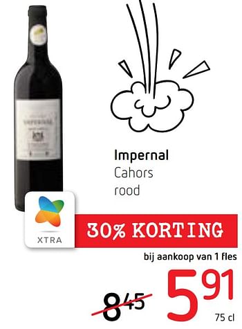Promoties Impernal cahors rood - Rode wijnen - Geldig van 22/10/2020 tot 04/11/2020 bij Spar (Colruytgroup)