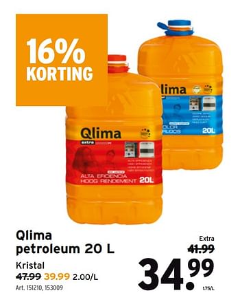 hervorming Bouwen op Rijd weg Qlima Qlima petroleum - Promotie bij Gamma