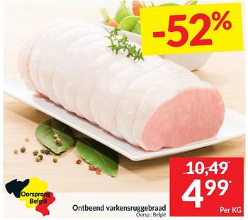 Promoties Ontbeend varkensruggebraad - Huismerk - Intermarche - Geldig van 20/10/2020 tot 25/10/2020 bij Intermarche