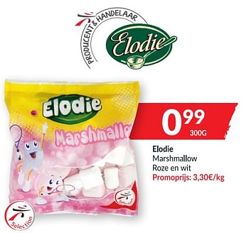 Promotions Elodie marshmallow roze en wit - Elodie - Valide de 20/10/2020 à 25/10/2020 chez Intermarche