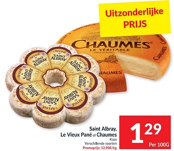 Promoties Saint albray, le vieux pané of chaumes kaas - Huismerk - Intermarche - Geldig van 20/10/2020 tot 25/10/2020 bij Intermarche