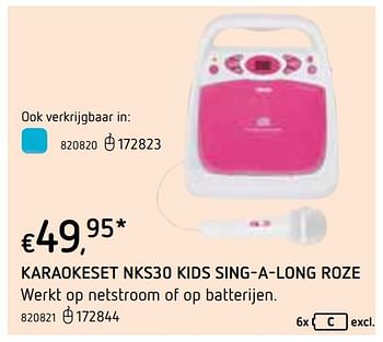 Promoties Nikkei karaokeset nks30 kids sing-a-long roze - NIKKEI - Geldig van 22/10/2020 tot 06/12/2020 bij Dreamland