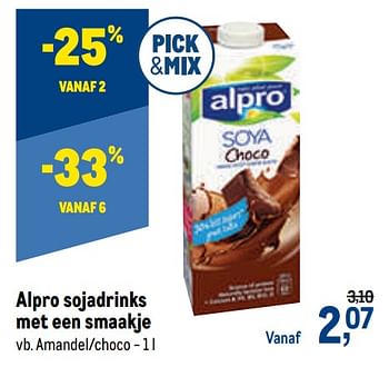 Promoties Alpro sojadrinks met een smaakje amandel-choco - Alpro - Geldig van 21/10/2020 tot 03/11/2020 bij Makro