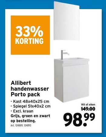 Promoties Allibert handenwasser porto pack - Allibert - Geldig van 21/10/2020 tot 03/11/2020 bij Gamma