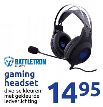 Promoties Gaming headset - Battletron - Geldig van 14/10/2020 tot 10/11/2020 bij Action