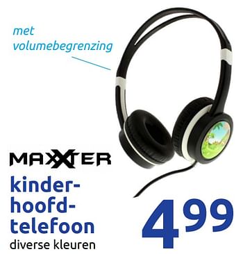 Promoties Kinderhoofdtelefoon - Maxxter - Geldig van 14/10/2020 tot 10/11/2020 bij Action