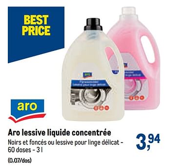 Promotions Aro lessive liquide concentrée - Artist & Co - Valide de 21/10/2020 à 03/11/2020 chez Makro
