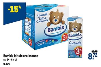 Promotions Bambix lait de croissance - Bambix - Valide de 21/10/2020 à 03/11/2020 chez Makro