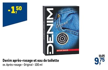 Promotions Denim après-rasage et eau de toilette après-rasage - original - Denim - Valide de 21/10/2020 à 03/11/2020 chez Makro