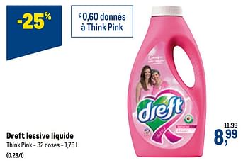 Promotions Dreft lessive liquide - Dreft - Valide de 21/10/2020 à 03/11/2020 chez Makro