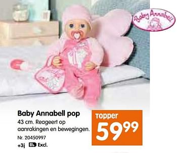 Promotions Baby annabell pop - Baby Annabell - Valide de 14/10/2020 à 30/11/2020 chez Fun