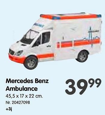 Promotions Mercedes benz ambulance - Bruder - Valide de 14/10/2020 à 30/11/2020 chez Fun