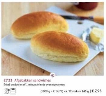 Promotions Afgebakken sandwiches - Produit maison - Bofrost - Valide de 28/09/2020 à 28/03/2021 chez Bofrost
