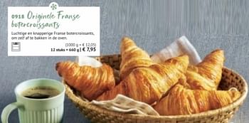 Promoties Originele franse botercroissants - Huismerk - Bofrost - Geldig van 28/09/2020 tot 28/03/2021 bij Bofrost