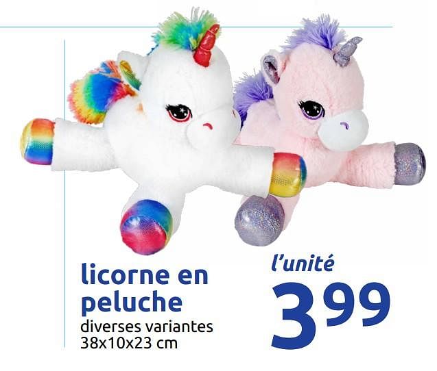 Licorne en on sale peluche action