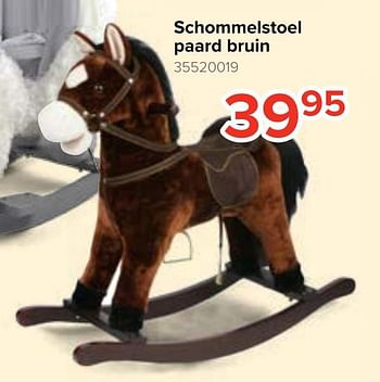 Promoties Schommelstoel paard bruin - Huismerk - Euroshop - Geldig van 17/10/2020 tot 06/12/2020 bij Euro Shop