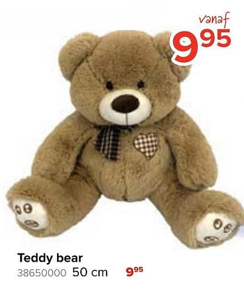 Promoties Teddy bear 50 cm - Huismerk - Euroshop - Geldig van 17/10/2020 tot 06/12/2020 bij Euro Shop