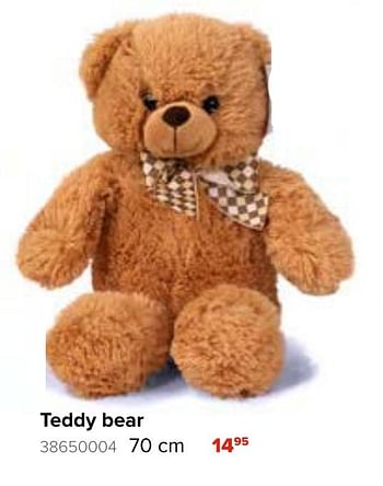 Promoties Teddy bear 70 cm - Huismerk - Euroshop - Geldig van 17/10/2020 tot 06/12/2020 bij Euro Shop