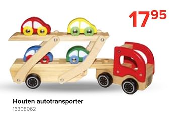 Promoties Houten autotransporter - Huismerk - Euroshop - Geldig van 17/10/2020 tot 06/12/2020 bij Euro Shop