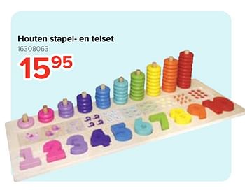 Promoties Houten stapel- en telset - Huismerk - Euroshop - Geldig van 17/10/2020 tot 06/12/2020 bij Euro Shop
